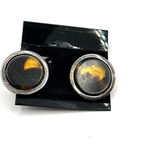 Ralph Lauren Clip On Earrings Lot of 4 Silver & Gold Toned Vintage Mix Signed - Picture 9 of 10